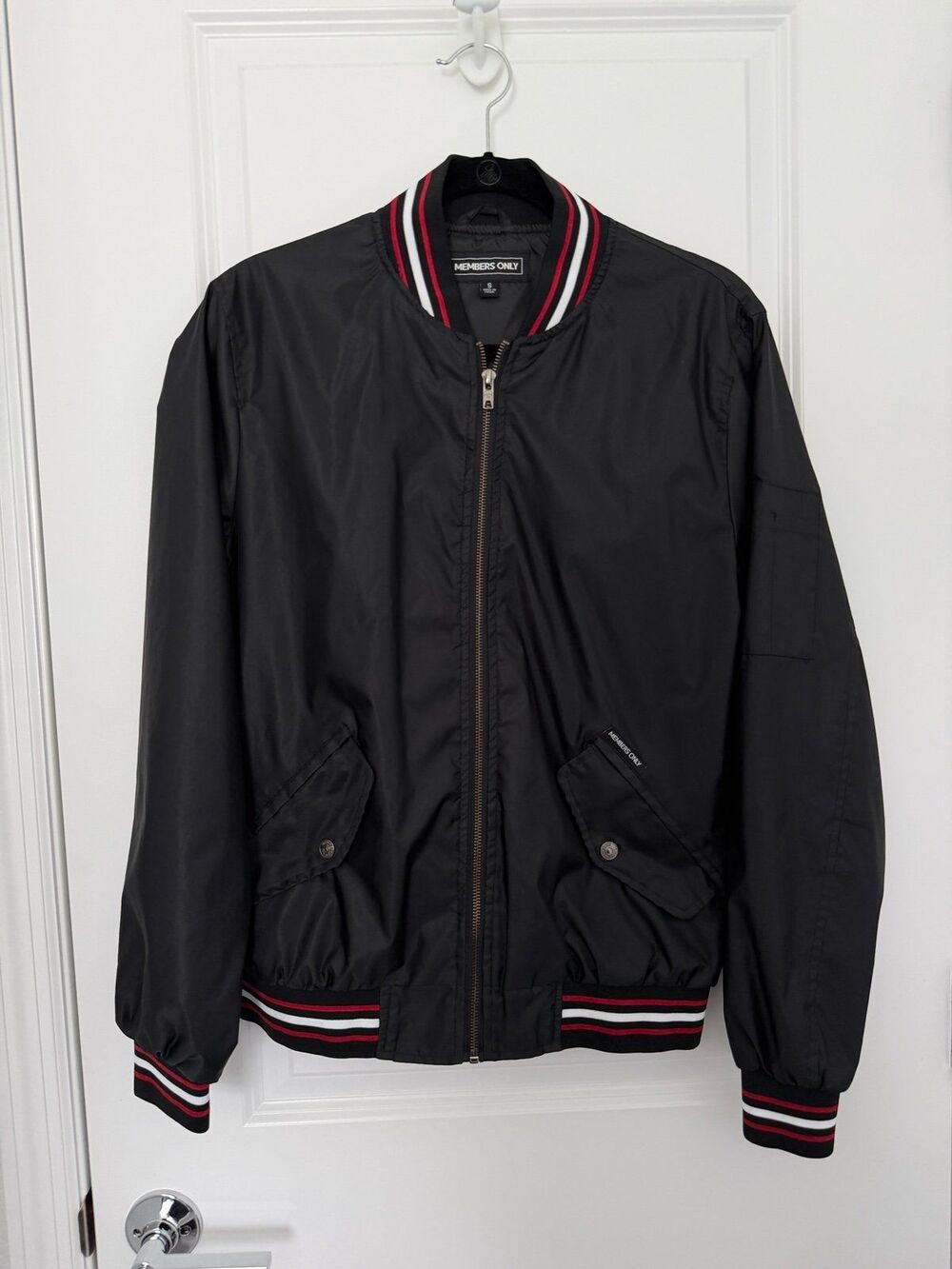 Members Only Jacket 2010 Black & Red Classic Bomber